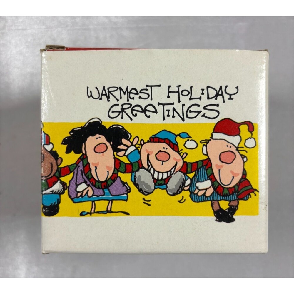 NOS 1987 Mug Shots Dabagian Potpourri Press Warmest Holiday Greetings Mug Box